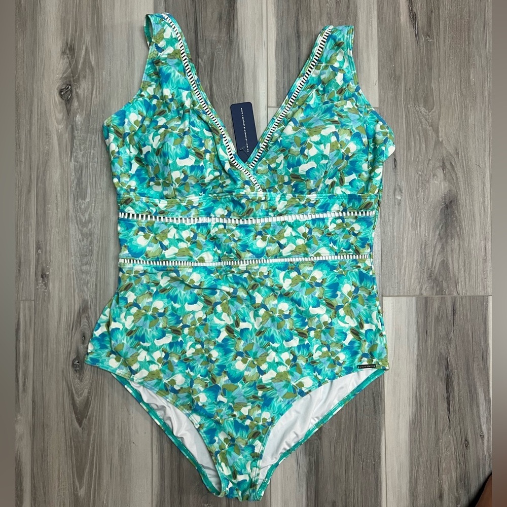 Teal/green one piece